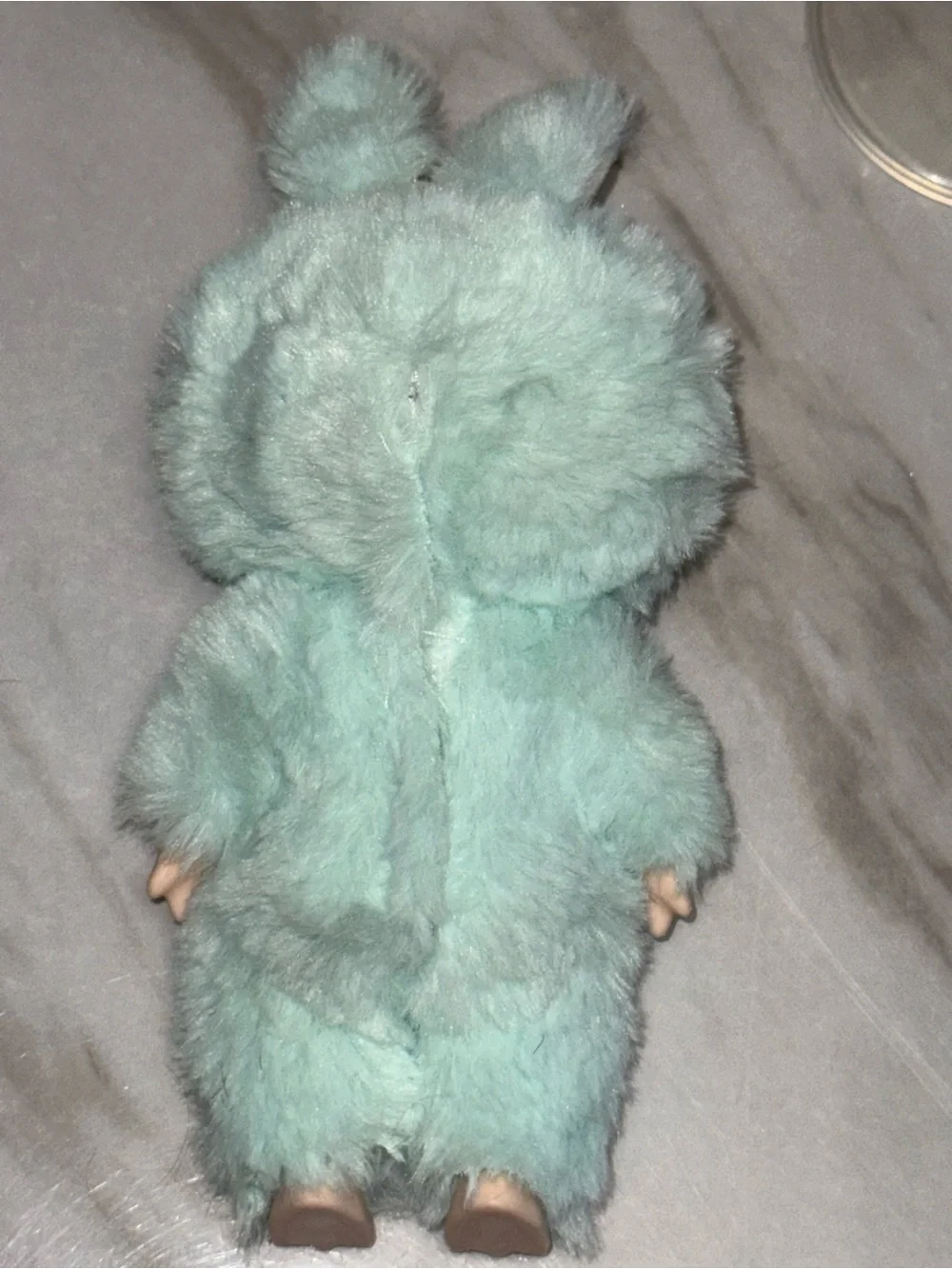Labubu Monster have seat light blue keychain character Ququ